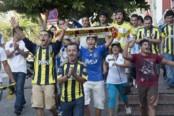 Torcedores de futebol — Fotografia de Stock