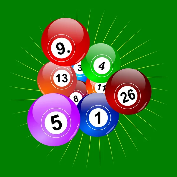 Colorful winning lottery balls — Stock Photo, Image