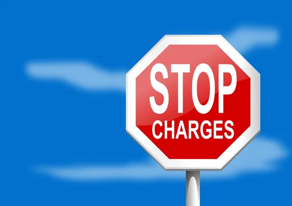 Stop sign charges — Stock Photo, Image