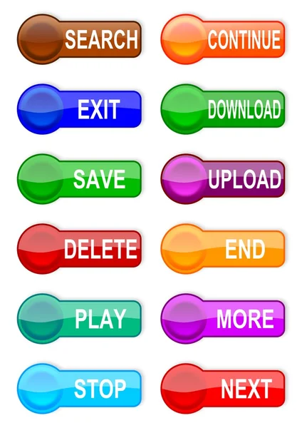 Mange forskjellige fargede knapper – stockfoto