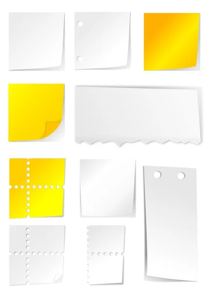 Papel branco e amarelo com furos — Fotografia de Stock