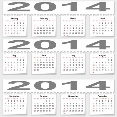 aylık takvim 2014 için patlama