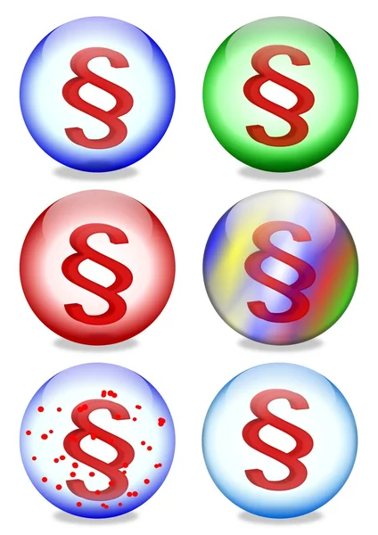 Kleurrijke glazen bollen met sectie — Stockfoto