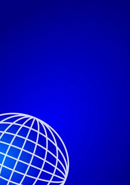 Een eenvoudige globe op een blauwe achtergrond — Stockfoto