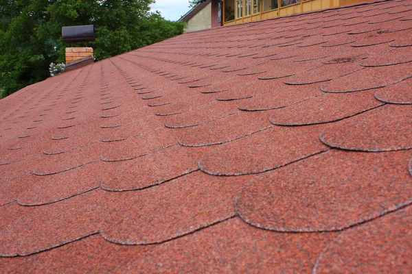 Red asphalt shingle — Stock Photo, Image