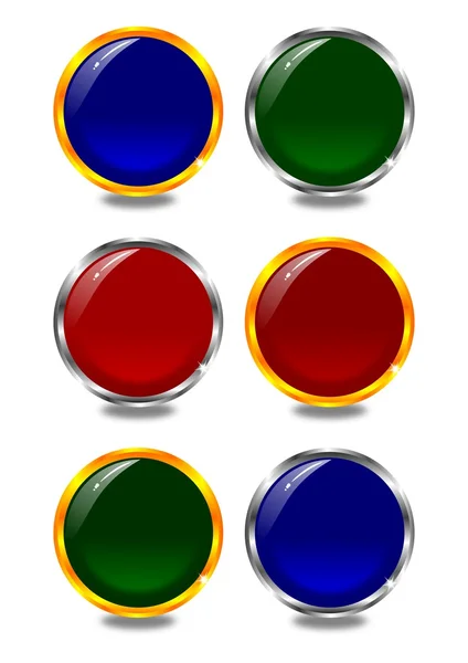 Coloured buttons in colorful frames — Stock Photo, Image