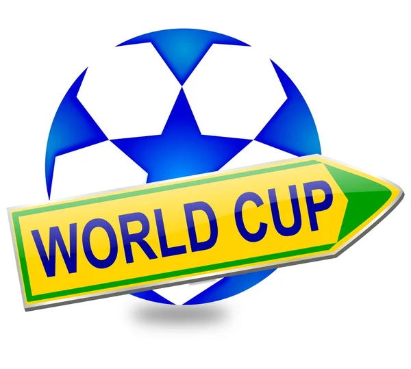 Bola de flecha con las palabras Copa del Mundo — Foto de Stock