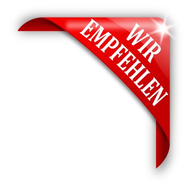 Kırmızı köşede beyaz yazı tavsiye