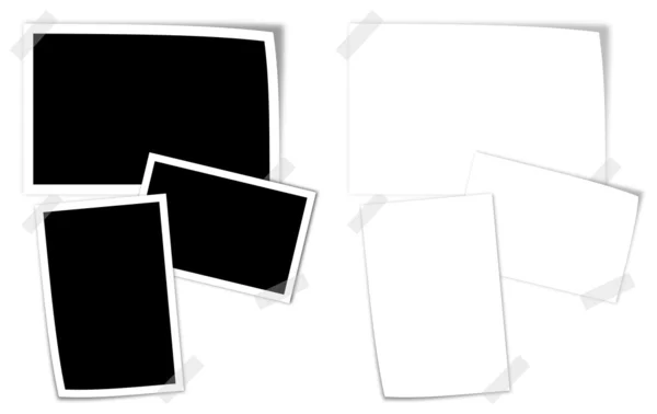 Различные черно-белые бумаги, без надписи — стоковое фото