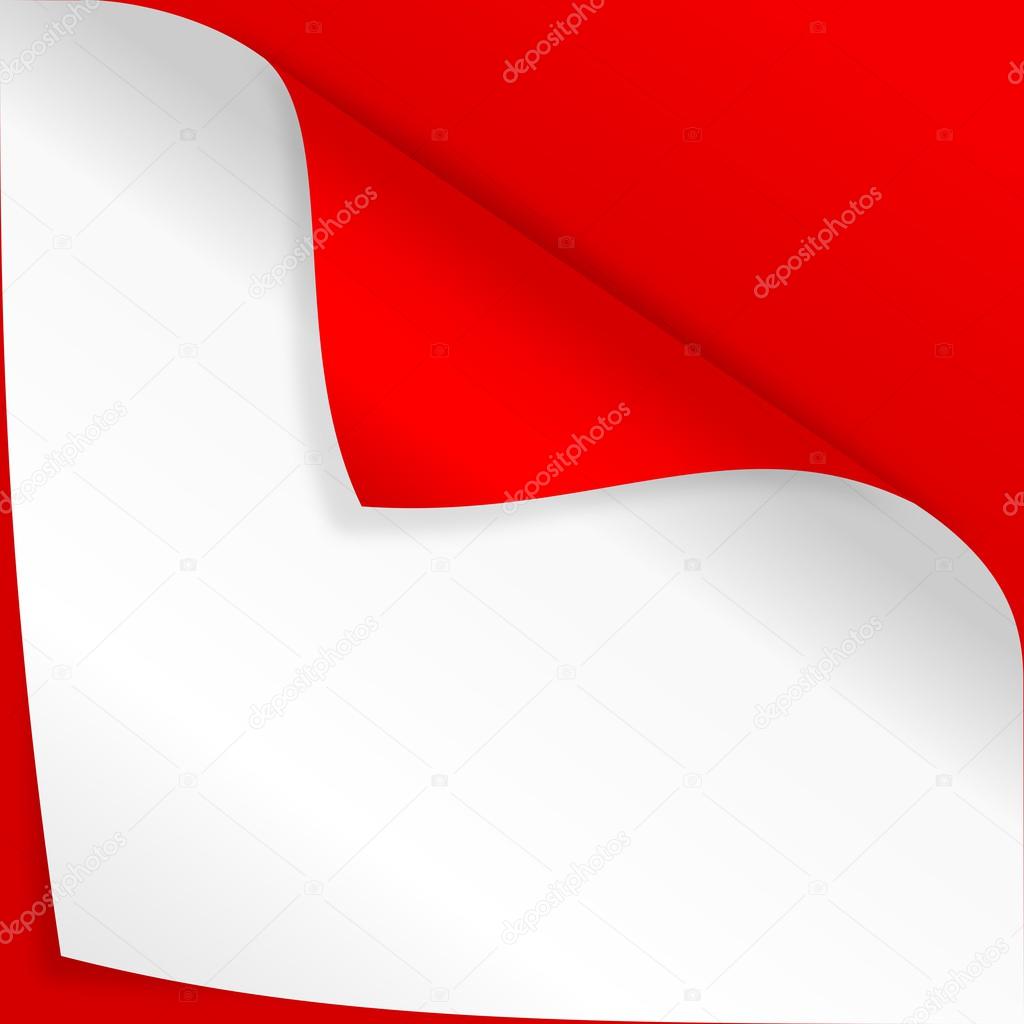 Red paper with two curved horns 