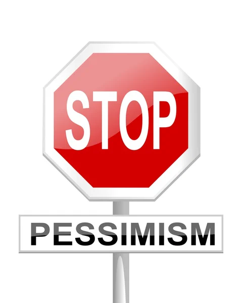 Stop sign of pessimism — Stock Photo, Image