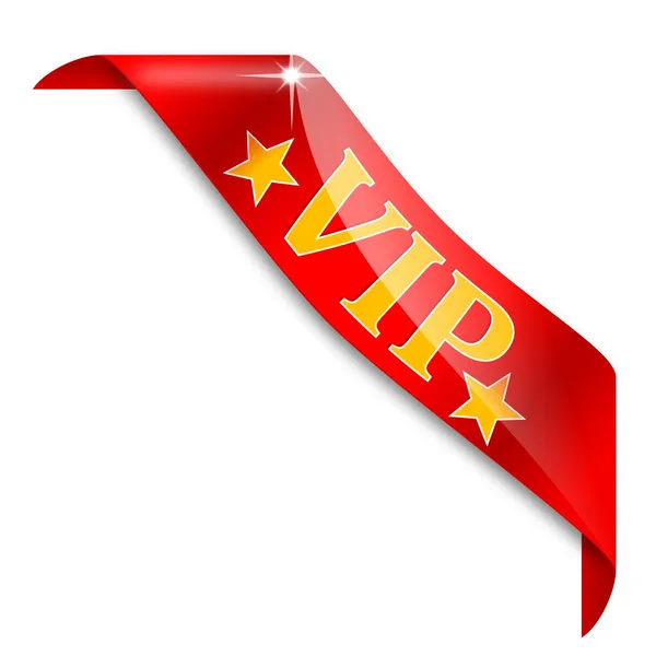 Canto vermelho rotulado VIP — Fotografia de Stock