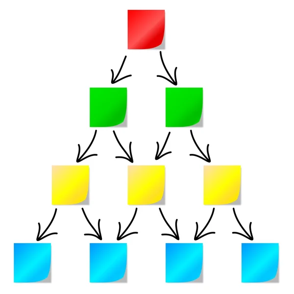Diagrama de papeles coloreados — Foto de Stock