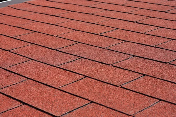 Red asphalt shingles — Stock Photo, Image