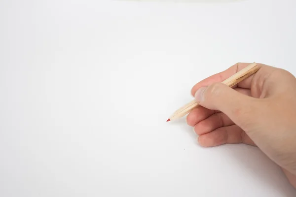 Bir kalem ile el — Stok fotoğraf