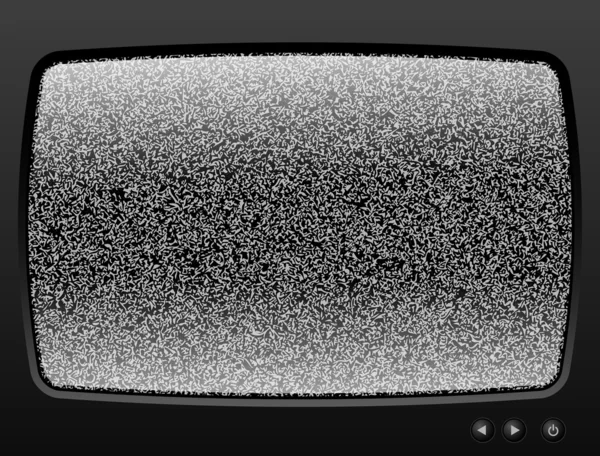 Televisión con primer plano de grano — Archivo Imágenes Vectoriales
