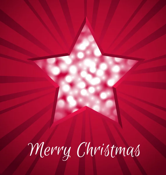 Christmas star card — Stock Vector