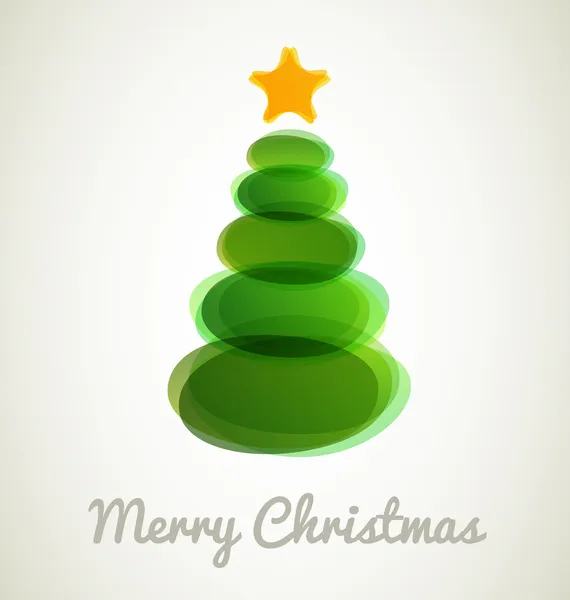 Tarjeta de árbol de Navidad moderna — Vector de stock