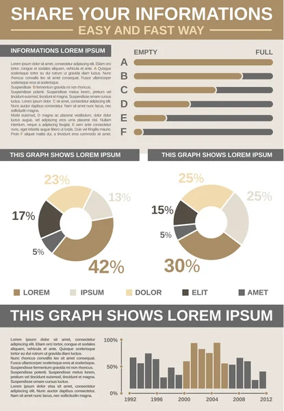 일반적인 Infographic 서식 파일 — 스톡 벡터