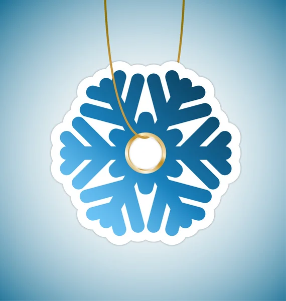 Étiquette flocon de neige — Image vectorielle