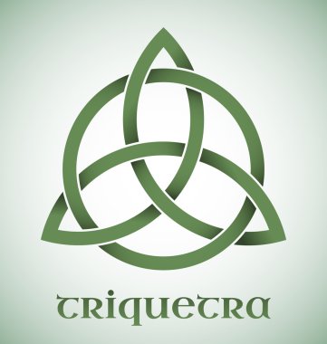Triquetra symbol with gradients clipart
