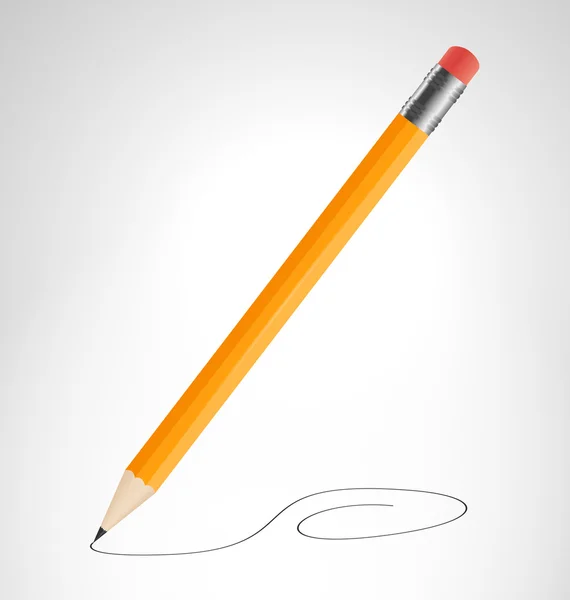 Crayon est courbe de dessin — Image vectorielle