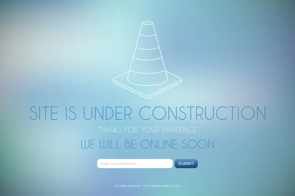 工事中のウェブサイト — ストックベクタ