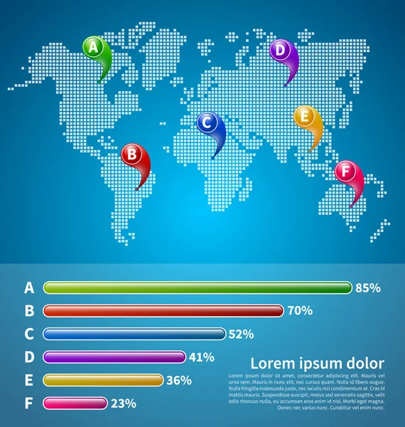 Världen infographic — Stock vektor