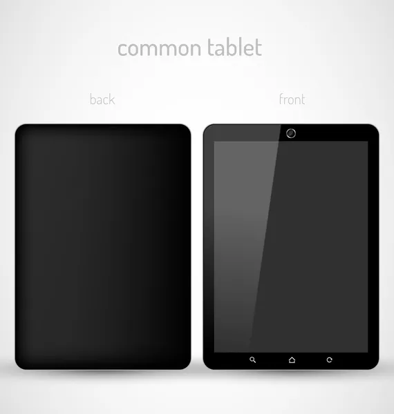 Tablet Hitam Umum - Stok Vektor