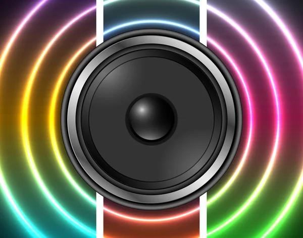 Speaker con sfondo colorato astratto — Vettoriale Stock