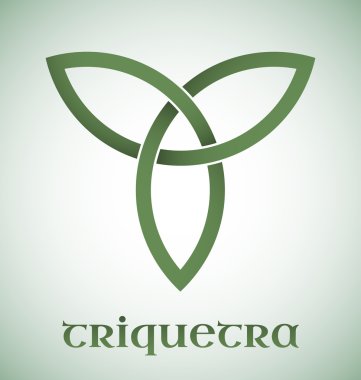 Triquetra symbol with gradients clipart