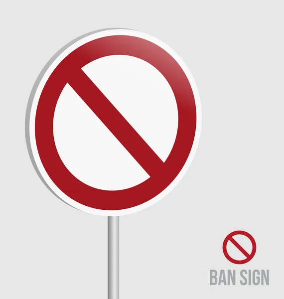 Signo de prohibición — Vector de stock