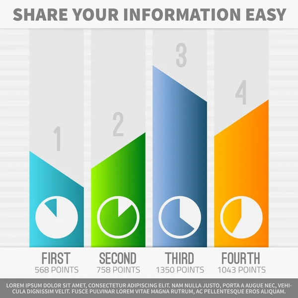 Grafici infografici — Vettoriale Stock