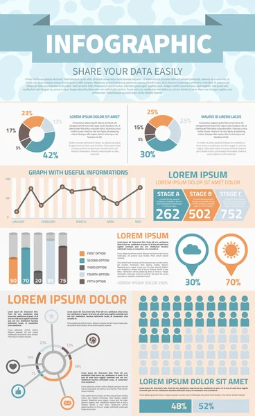 Infographic sablon — Stock Vector