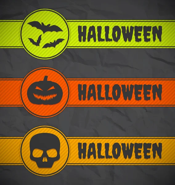 Labels di Halloween — Vettoriale Stock