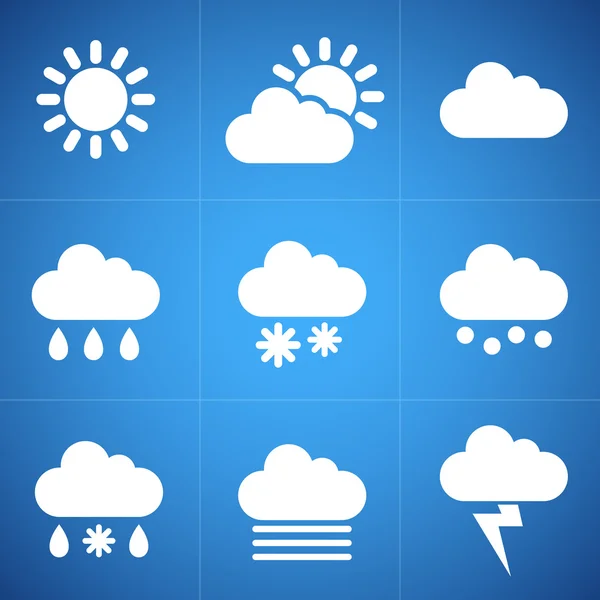 Meteorologie ikony — Stockový vektor