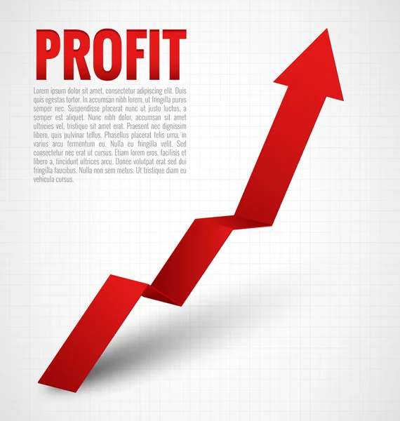 Freccia profitto — Vettoriale Stock