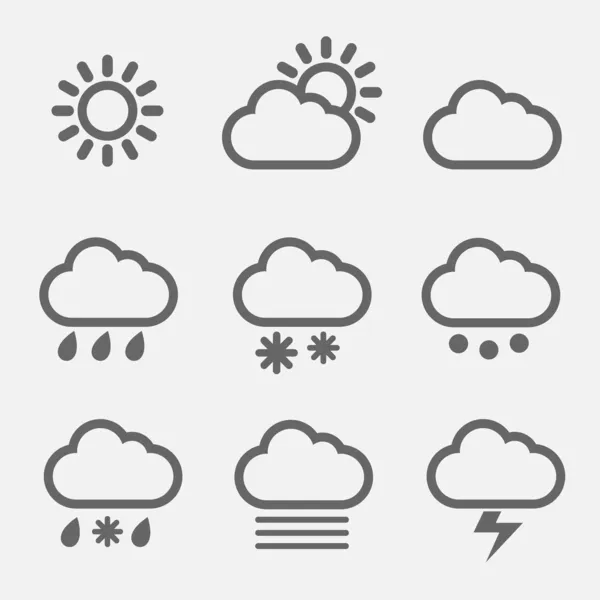 Meteorologi ikoner — Stock vektor