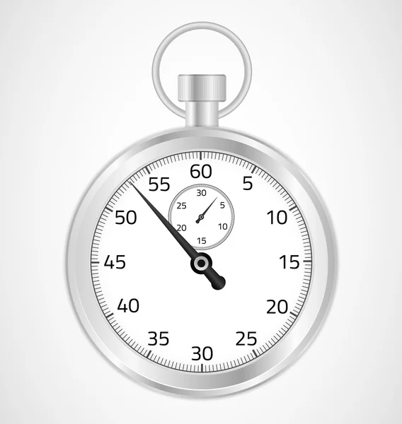 Chrome stopwatch — Stockvector