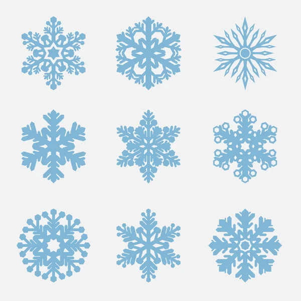 Set de copos de nieve — Vector de stock