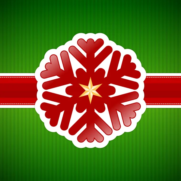 Christmas snowflake vintage card — Stock Vector