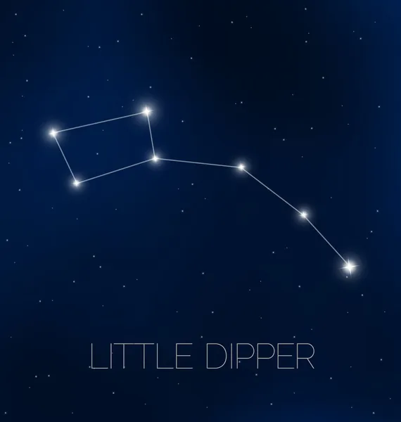 Little Dipper in night sky — Stock Vector