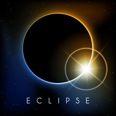 Eclipse with lens flare clipart
