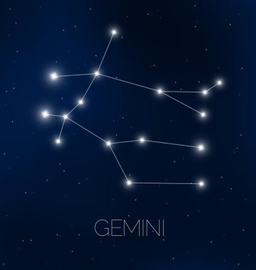 Gemini constellation clipart