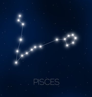 Pisces constellation clipart