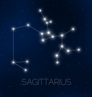 Sagittarius constellation clipart