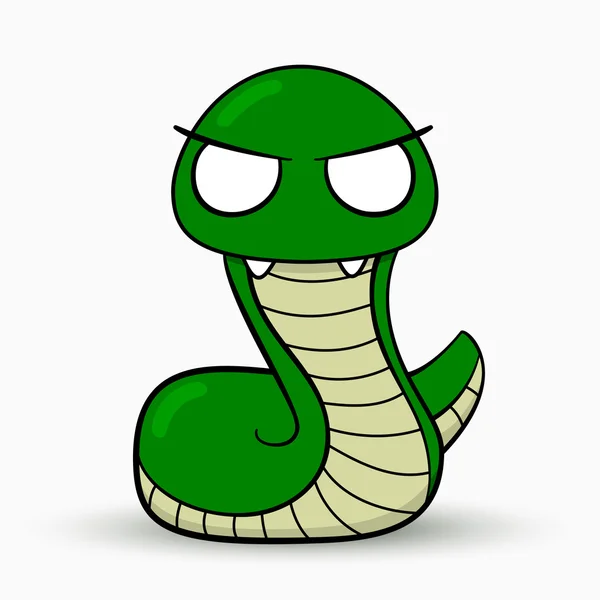 Green snake cartoon — Stock Vector
