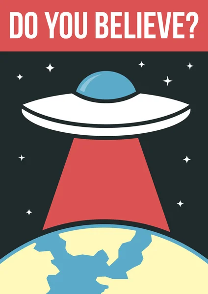 UFO poster — Stock Vector