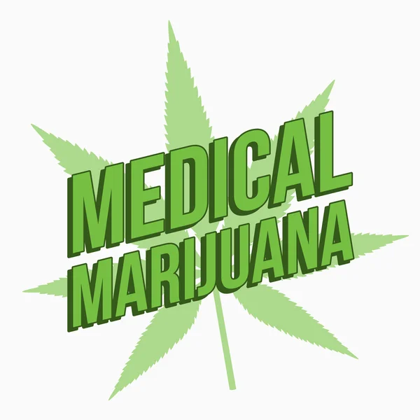 Hoja de cannabis — Vector de stock