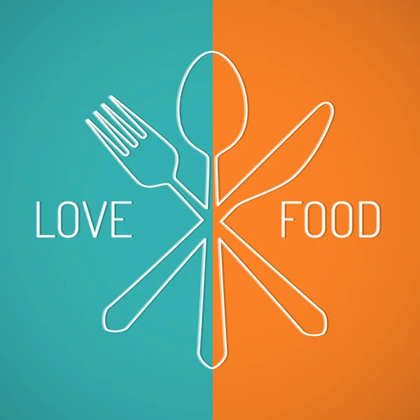 Żywności miłość — Wektor stockowy